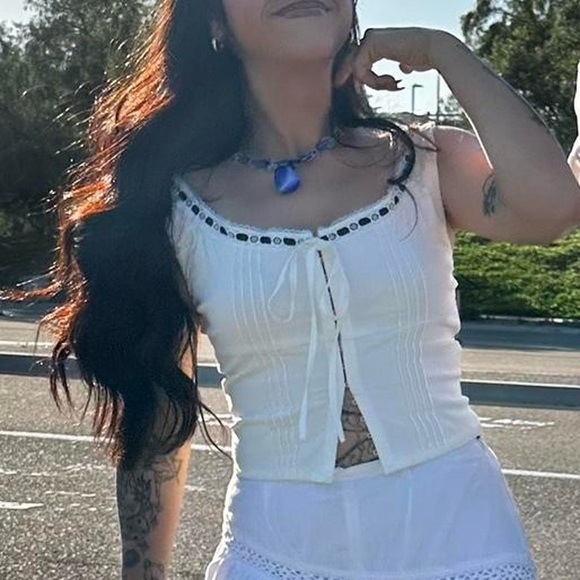 GORGEOUS BLUE GLASS HEART BEADED PENDANT NECKLACE VINTAGE Y2K/ 16" - Picture 3 of 9